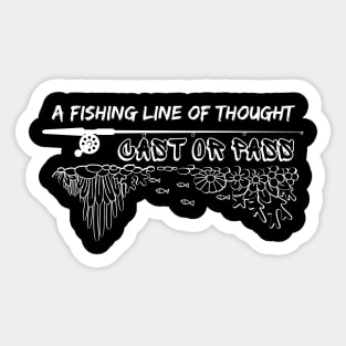 A fishing line of thought Sticker